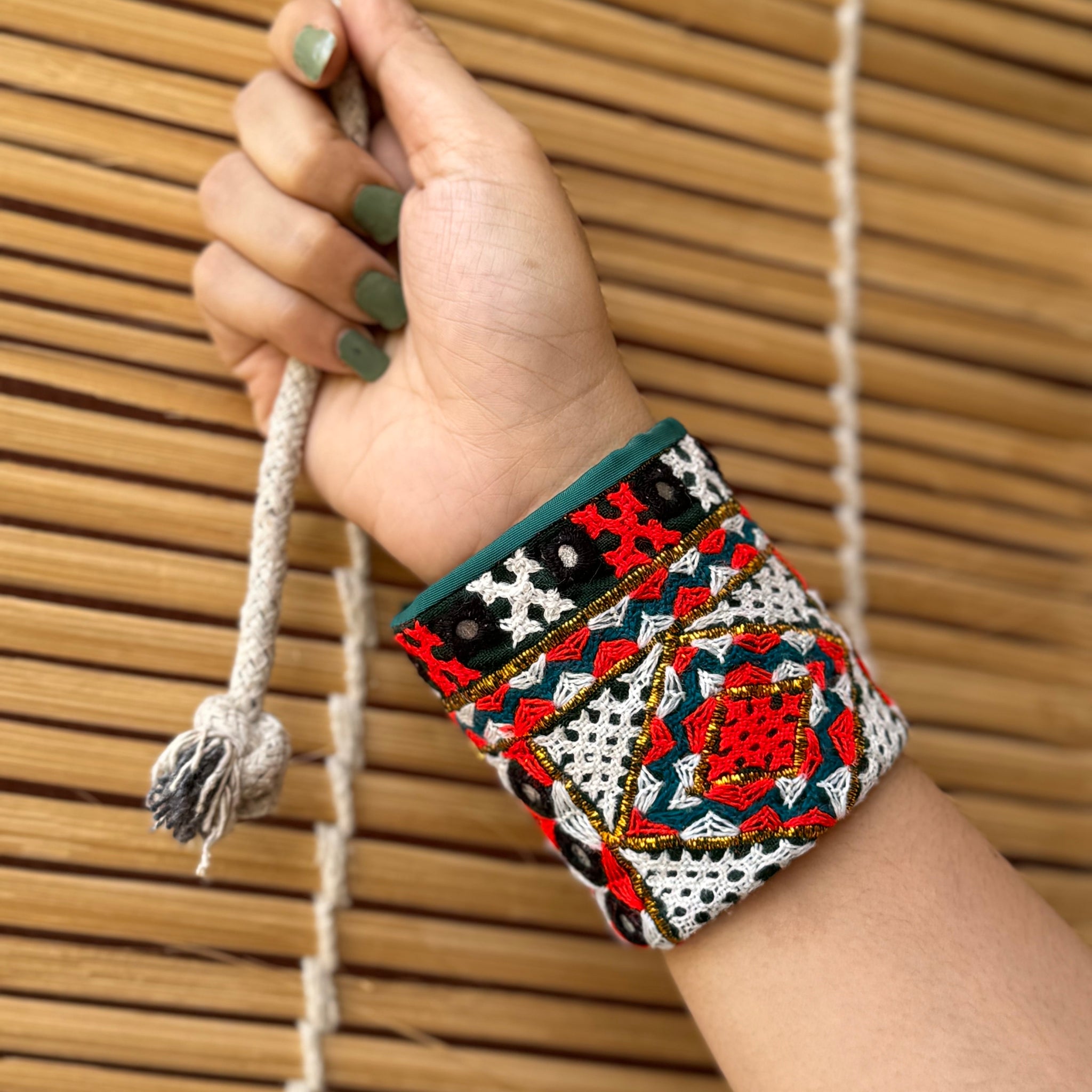 Sydney Kutchi Fabric Bracelet | Handcuff