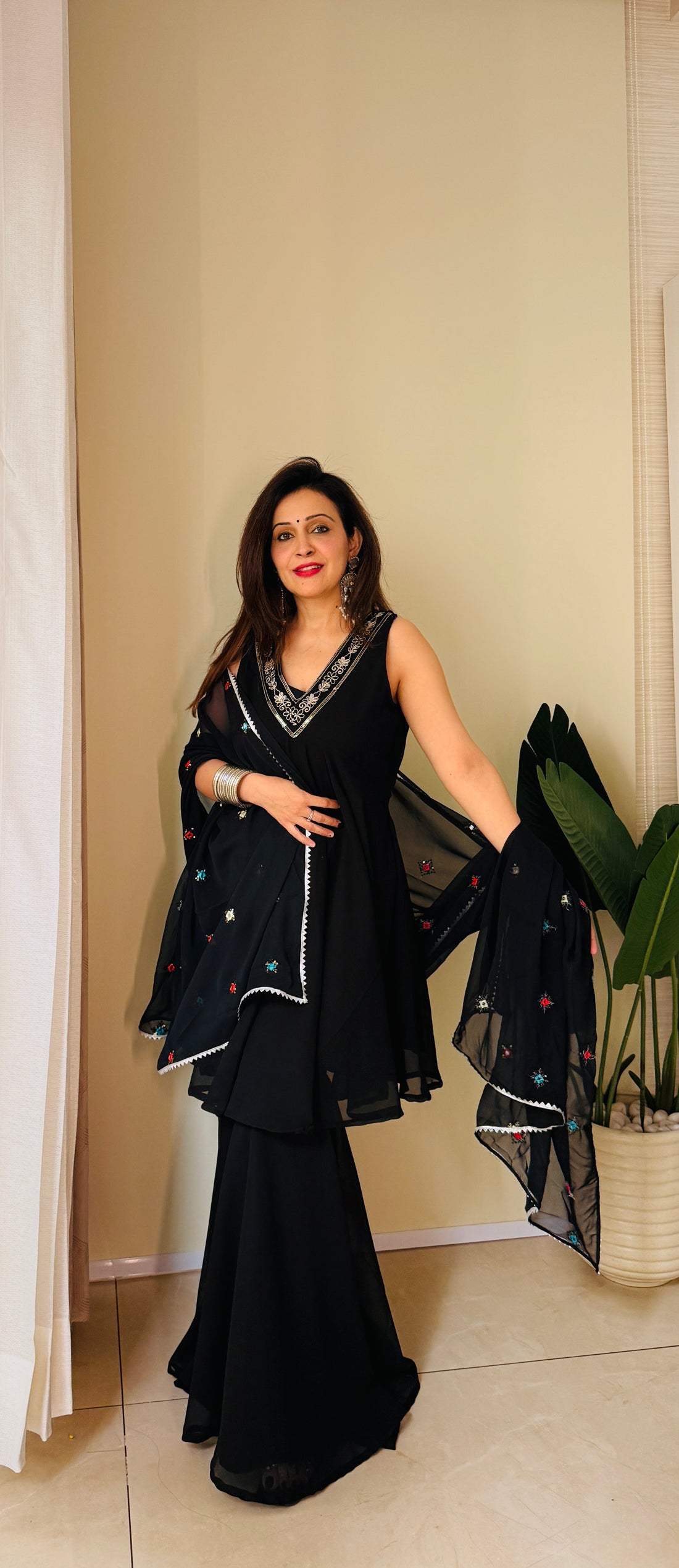 Black Elegance Sharara Set