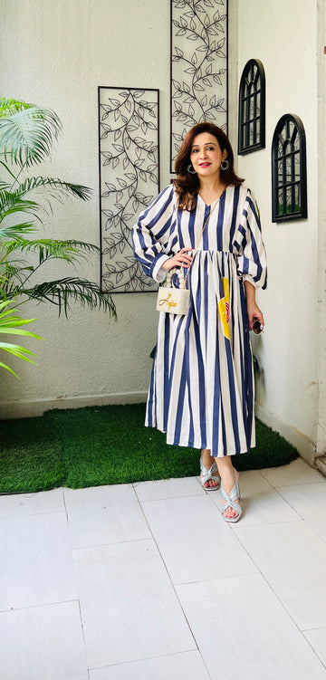 Stripe and Stroll Cotton Midi