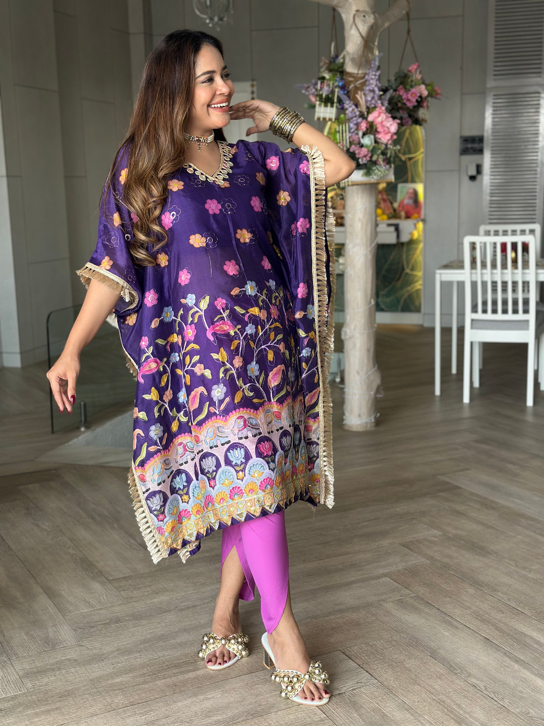 Luxe Cascade Kaftan Set