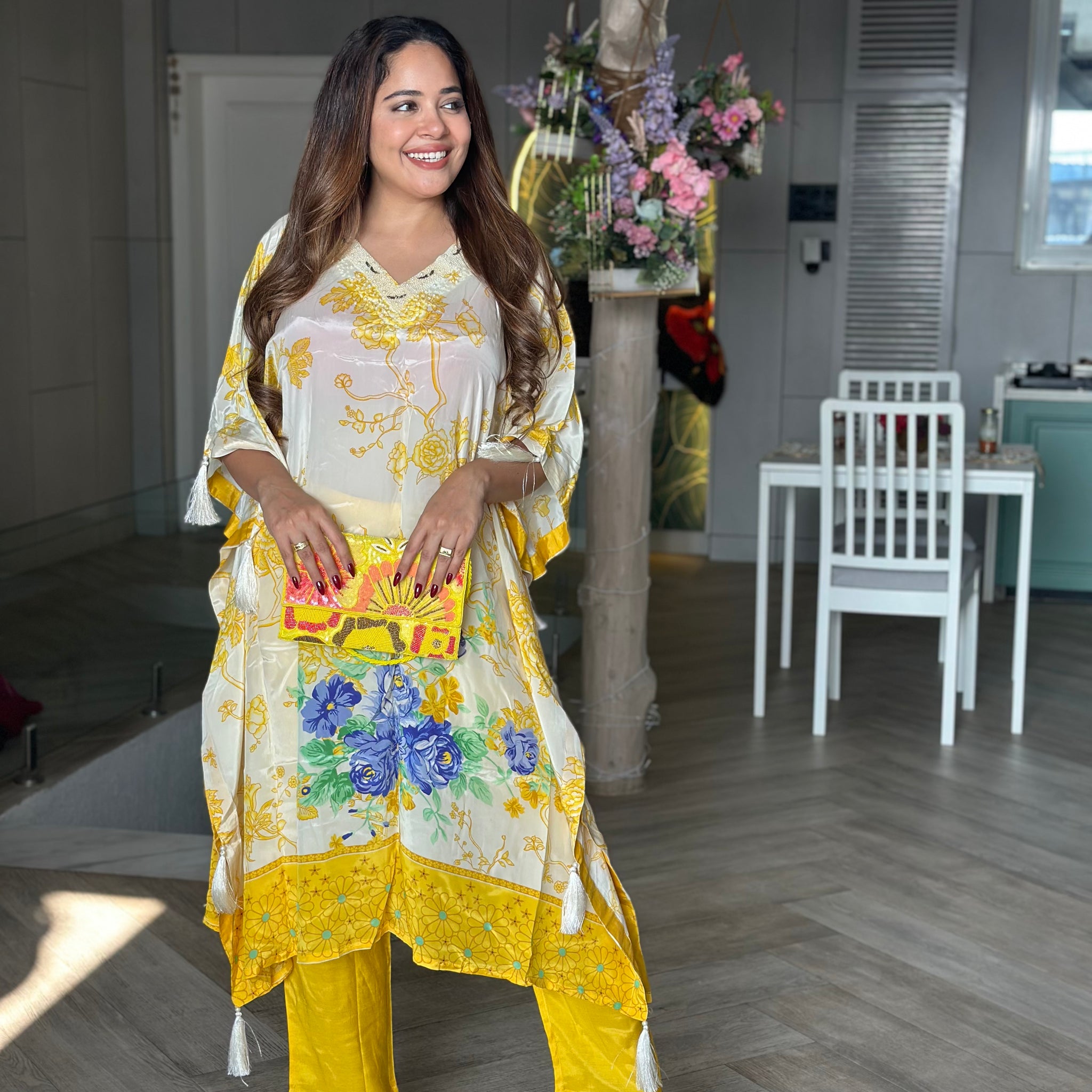 Yellow  Desire Kaftan Set