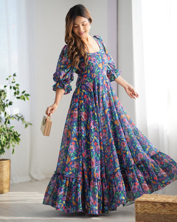 Multicolored Floral Maxi