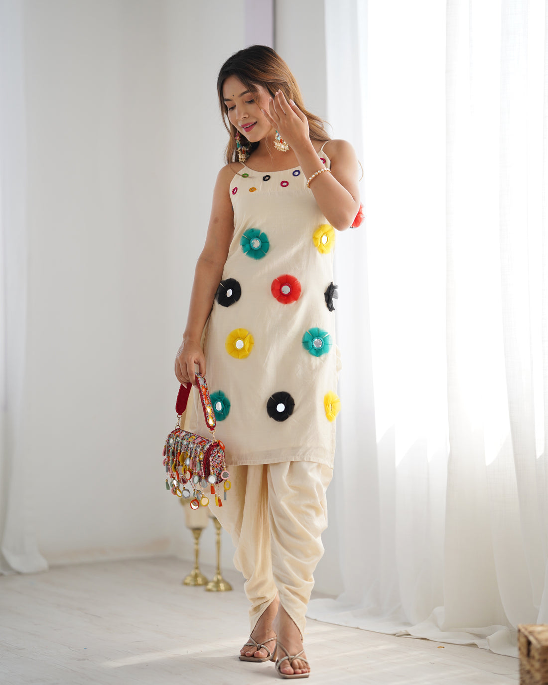 Vibrant Bloom KurtI Set