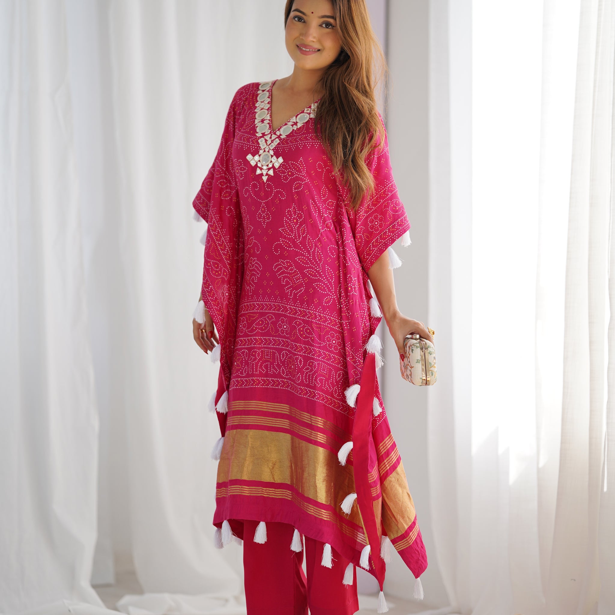 Fuchsia Glamour Kaftan