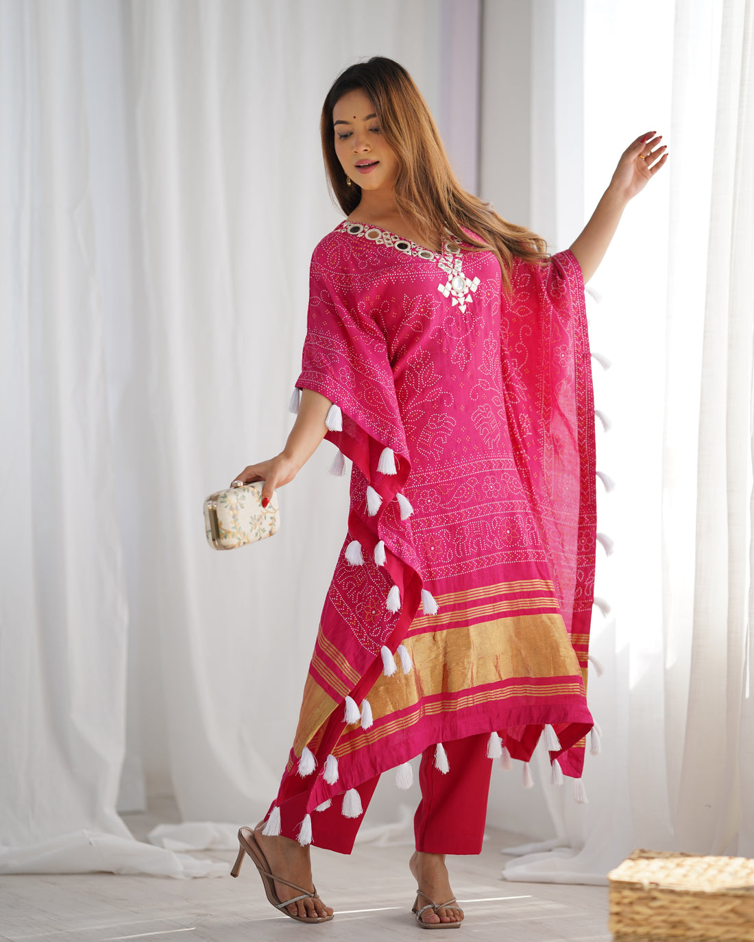 Fuchsia Glamour Kaftan