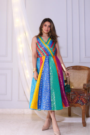 Multicolor Majesty Brocade Dress